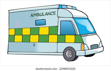 ilustración del vector ambulancia. ambulancia de emergencia