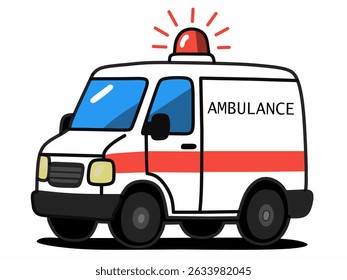 Ambulance vector illustration, mobile clinic