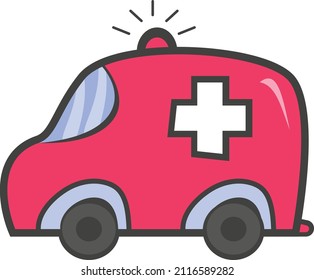 imagen de ambulancia Vector sobre un fondo transparente.Símbolos de calidad superior.Icono plano de línea vector para el diseño de concepto y gráfico.
