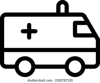 ambulance  Vector illustration on a transparent background. Premium quality symmbols. Thin line vector icons for concept and graphic design. 
