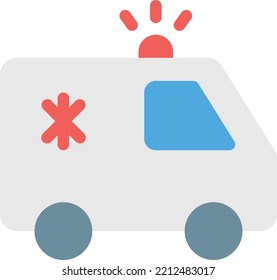 ilustración de ambulance Vector en un fondo transparente. Símbolos de calidad superior. Iconos vectoriales de color de línea para el concepto y el diseño gráfico. 
