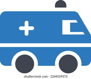 ambulance Vector illustration on a transparent background. Premium quality symmbols. Glyphs vector icons for concept and graphic design.