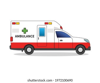 Ambulance vector illustration on white background