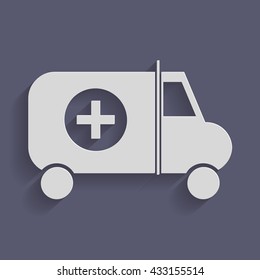 the ambulance. vector medical science icon