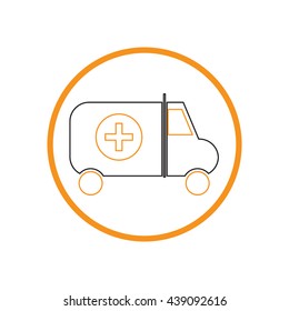 the ambulance. vector medical science icon