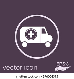 the ambulance. vector medical science icon