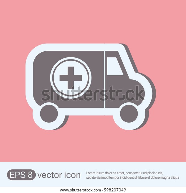 the ambulance.\
vector medical science\
icon