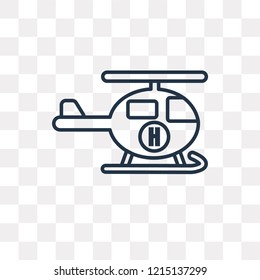 Ambulance vector outline icon isolated on transparent background, high quality linear Ambulance transparency concept can be used web and mobile