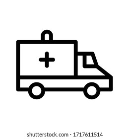 ambulance vector thin line icon 