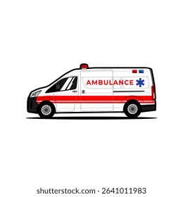 ambulance vehicle emergency medical transport illustration