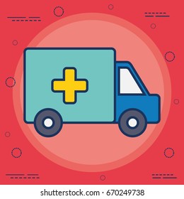 ambulance  vehicle icon