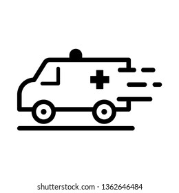 Ambulance Vehicle Icon Vector