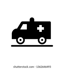 Ambulance Vehicle Icon Vector