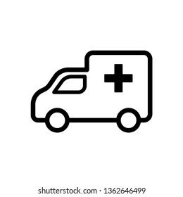 Ambulance Vehicle Icon Vector