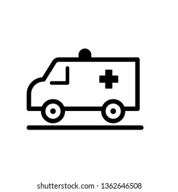 Ambulance Vehicle Icon Vector