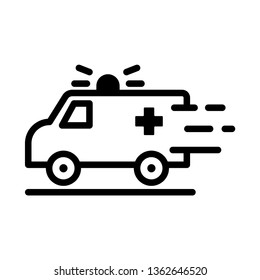 Ambulance Vehicle Icon Vector