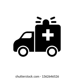 Ambulance Vehicle Icon Vector