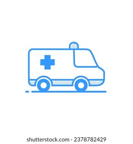 Ambulance Vehicle Icon Vector on white background