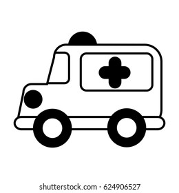 ambulance vehicle isolated icon