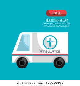 ambulance vehicle isolated icon vector illustration design