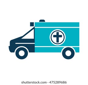 ambulance vehicle isolated icon vector illustration design