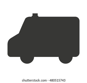 ambulance vehicle isolated icon vector illustration design