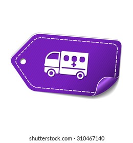 Ambulance Violet Vector Icon Design