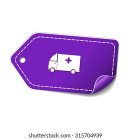 Ambulance Violet Vector Icon Design