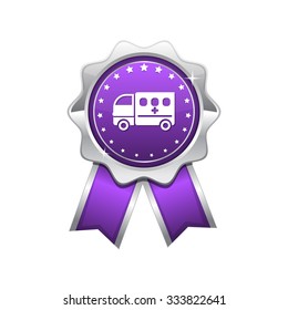 Ambulance Violet Vector Icon Design