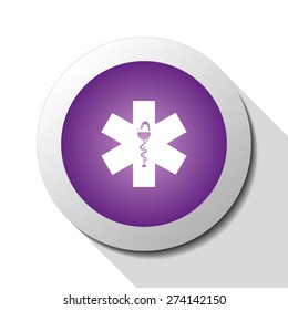 Ambulance, web icon. Vector design