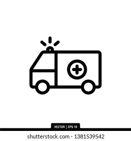 AmbulanceIcon Vector Illustration Logo Template

