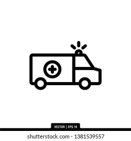 AmbulanceIcon Vector Illustration Logo Template
