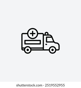 Ambulanceline vector icon. EPS 10