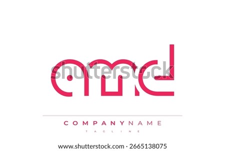 AMD abstract letter logo design. Modern Business Logo Design With Abstract Typography and Contemporary Style