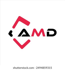 AMD creative minimalist letter logo. AMD unique vector initials alphabet letter logo design
