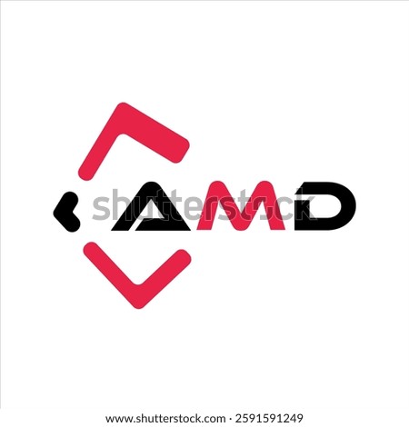 AMD creative minimalist letter logo. AMD unique vector initials alphabet letter logo design
