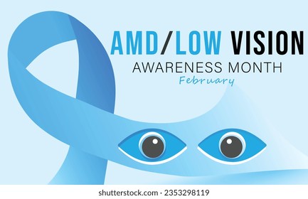 Amd  Low vision awareness month. background, banner, card, poster, template. Vector illustration.