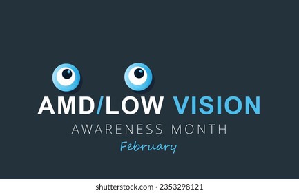 Amd  Low vision awareness month. background, banner, card, poster, template. Vector illustration.