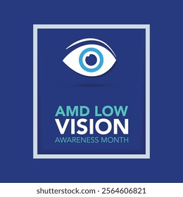 AMD Low vision awareness month observed each year during February. Vector illustration banner, Holiday, poster, card and background design.