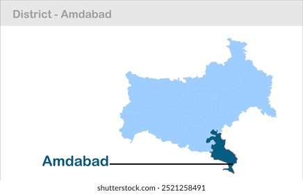 Mapa do sub-distrito de Amdabad, Distrito de Katihar, Estado de Bihar, República da Índia, Governo de Bihar, território indiano, Índia Oriental, política, aldeia, turismo