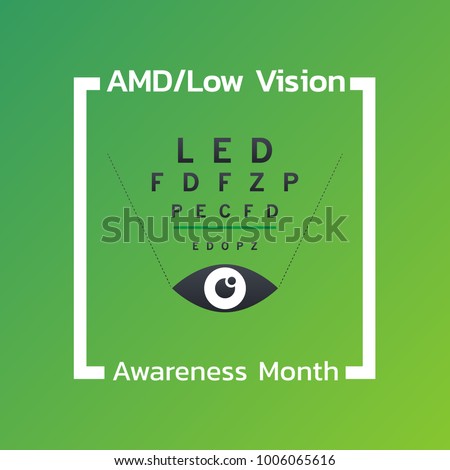 AMD/Low Vision Awareness Month icon design. Vector illustration