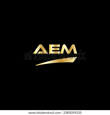AME initial letter logo on black background with gold color. modern font, minimal, 3 letter logo, clean, eps file for website, business, corporate company. AME modern logo templet in illustrator.