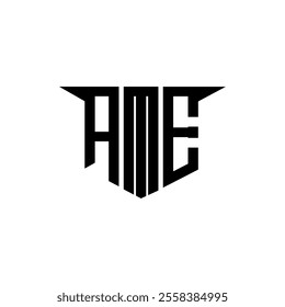 AME letter logo design with white background in illustrator, vector logo modern alphabet font overlap style, calligraphy designs for logo, Poster, Invitation, etc.