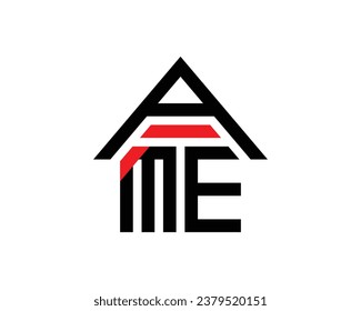 AME letters real estate construction logo design vector