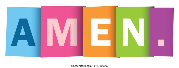 AMEN. colorful vector typography banner