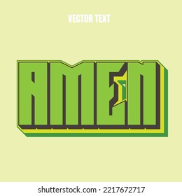 Amen Editable Vector Text Effect