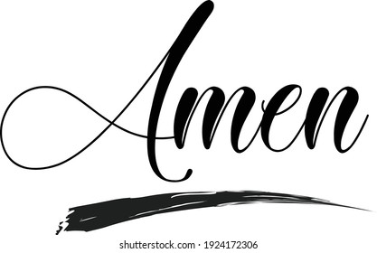 Amen Typography Design for print or use as poster, card, flyer or T Shirt