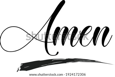 Amen Typography Design for print or use as poster, card, flyer or T Shirt