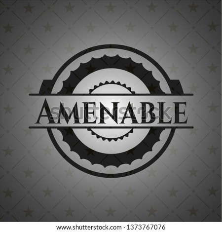 Amenable black badge