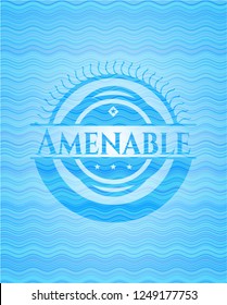 Amenable water wave emblem.